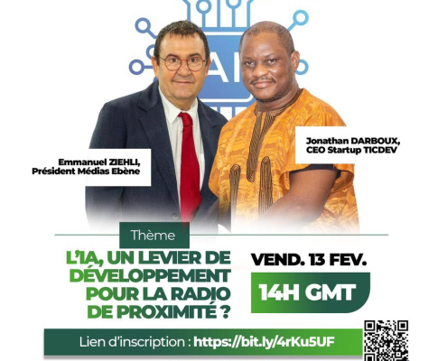 Un webinar exceptionnel se tiendra le vendredi 13 février. Ce rendez-vous stratégique réunira les acteurs majeurs de la radiodiffusion pour explorer une thématique d'actualité : « L’IA, un levier de développement pour la radio de proximité. »