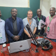 Prise de vue après une émission réunissant 3 radios, catholiques et évangéliques à Abidjan